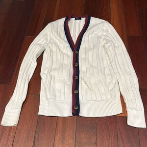 Brooks Brothers Maroon and Ivory Knit Sweater